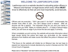 Tablet Screenshot of lawforcops.com